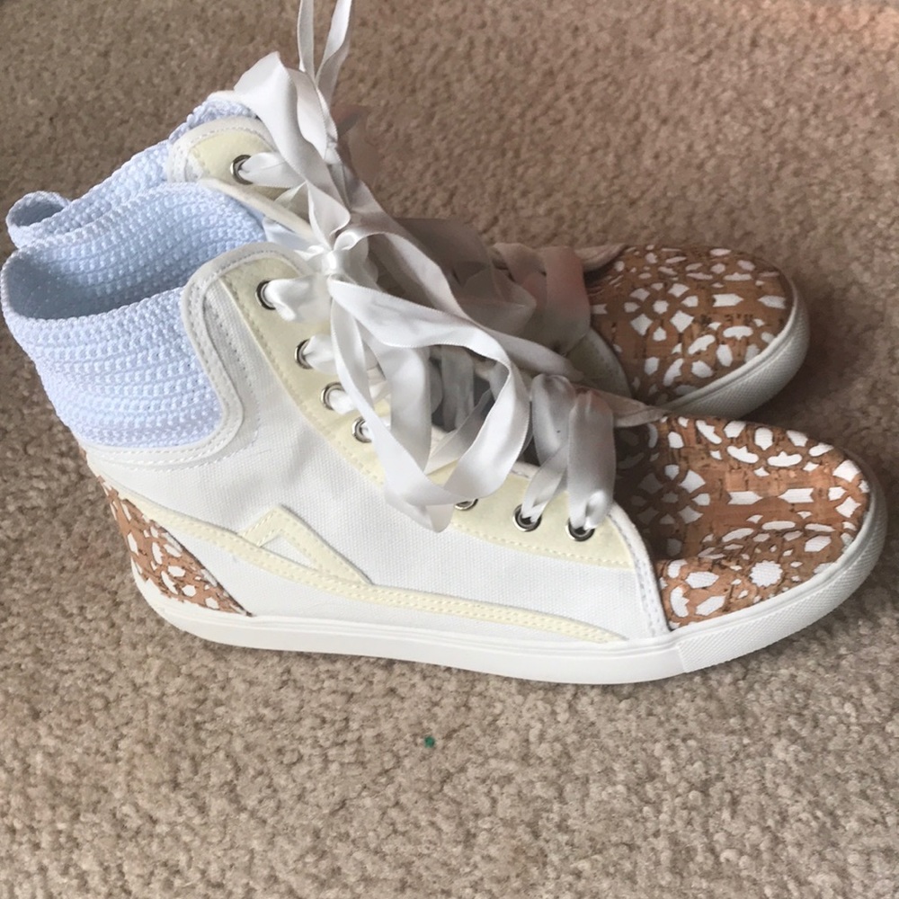 Poppy White High Top Shoes